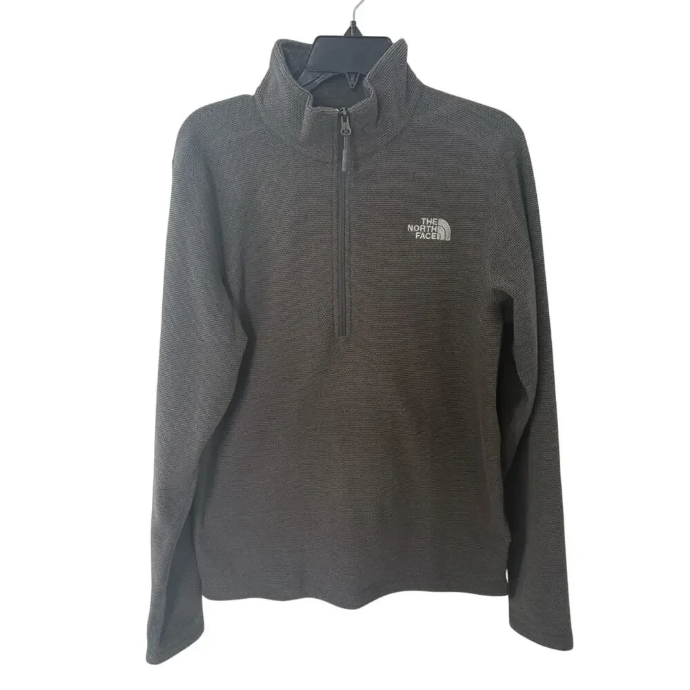 The North Face Texture Cap Rock 1/4-Zip Fleece Size Small